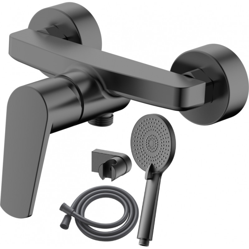 AB Jaucējkrāns dušas AB BAZEL, ar dušas kompl., pelēks