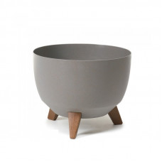 Lamela Puķu pods Roma Eco Wood 29cm, pelēks