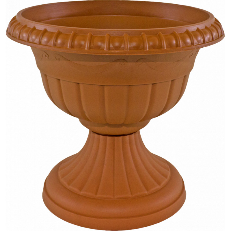 Form Plastic Puķu pods uz kājas Roma 4 terakota