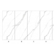 Sienas panelis CALACATTA WHITE 280x110CM, MAT