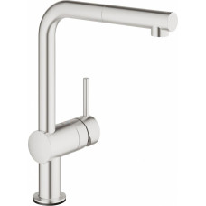 Grohe virtuves izlietnes maisītājs ar izvelkamu dušu Minta Touch Electronic, supersteel
