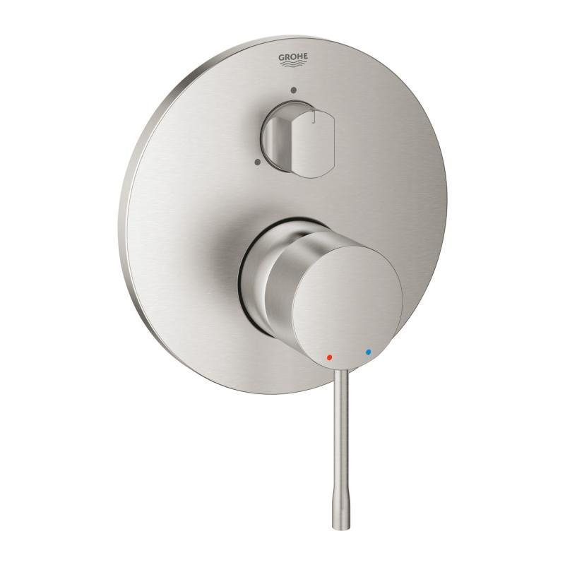 Grohe iebūvējamā dušas maisītāja Essence virsapmetuma daļa, ar 3 ceļu pārslēdzēju, supersteel