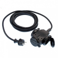 As-Schwabe Pagarinātājs ar trīskontaktu spraudni SCHWABE H07RN-F 3G2,5 5m