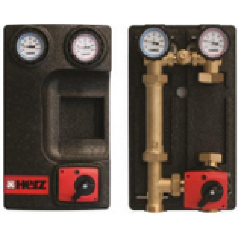 Sūkņu grupa ar 3-ceļu v.+NR bez sūkņa Dn 32, Kvs16