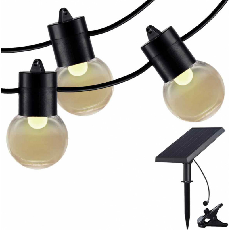 Artflow Dekor. lampu virtene solārā, G4x15, 0.5W, ar taimeri, 14.4m gara