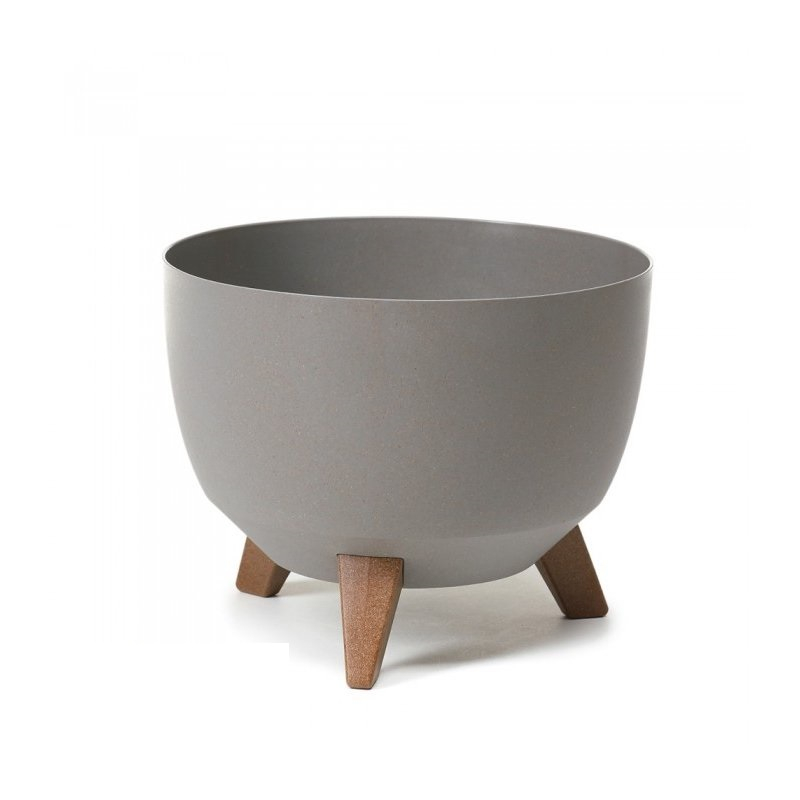 Lamela Puķu pods Roma Eco Wood 40cm, pelēks