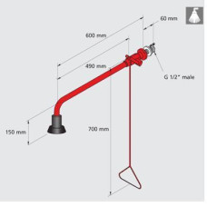 Broen-Lab avārijas duša, stiprināma pie sienas