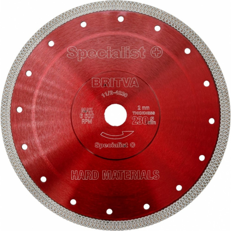 Specialist+ Britva Dimanta flīžu griešanas disks,  230x2x22mm