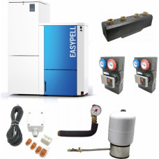 Easypell 25 Granulu apkures katls (8-25kW) ar 185kg granulu tvertni, 2 RAD+BOI
