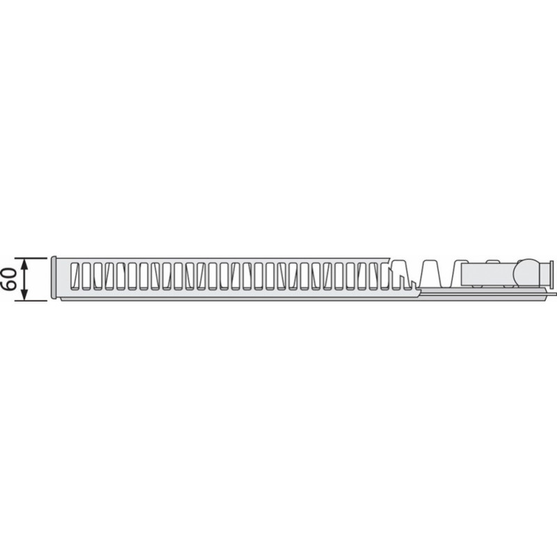 Purmo Tērauda paneļu radiators Purmo Ventil Compact Tips 11 H500/L1000 Kreisais - gab.