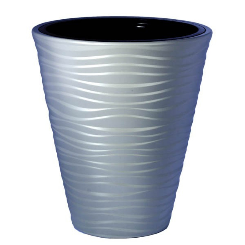 Form Plastic Puķu pods SAHARA 30, gaiši pelēks