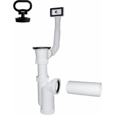 Plastbrno Sifons virtuves izlietnei 1 1/2X50mm ar izplūdi, pārplūdi