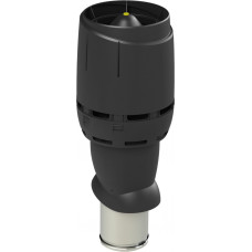 Vilpe FLOW izolēts ventilācijas izvads 160P/IS/500, melns
