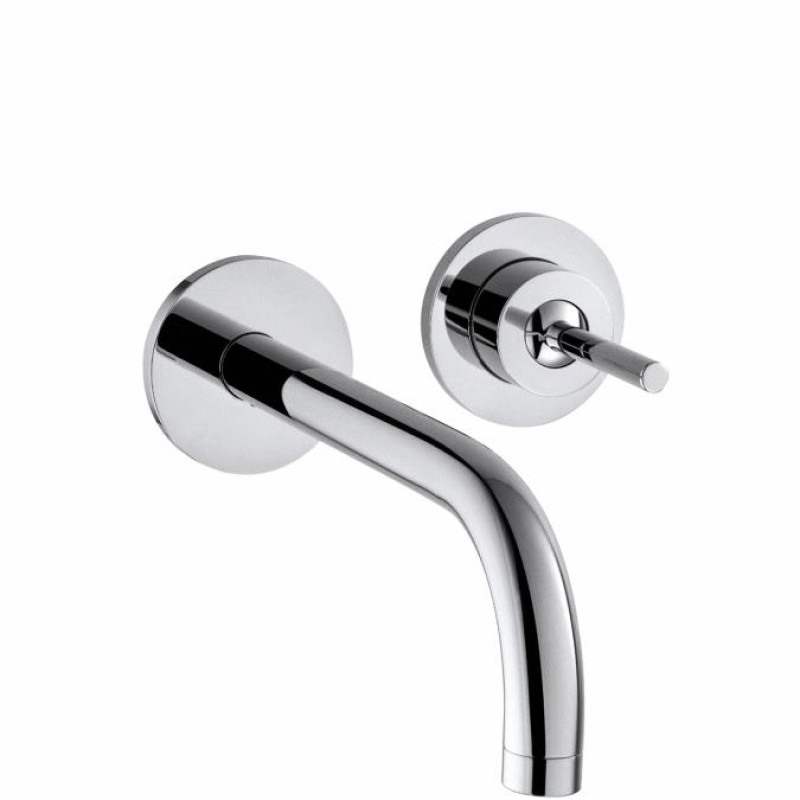 Hansgrohe iebūvējamā izlietnes maisītāja Axor Uno² virsapmetuma daļa, 2 caurumu, iztece 225 mm, no sienas, hro