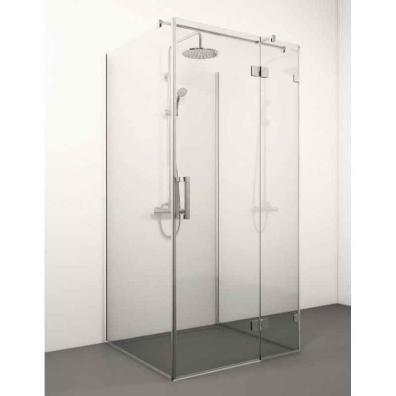 Stikla Serviss dušas stūris Denise, 900x900 mm, h=2000, hroms/caurspīdīgs stikls