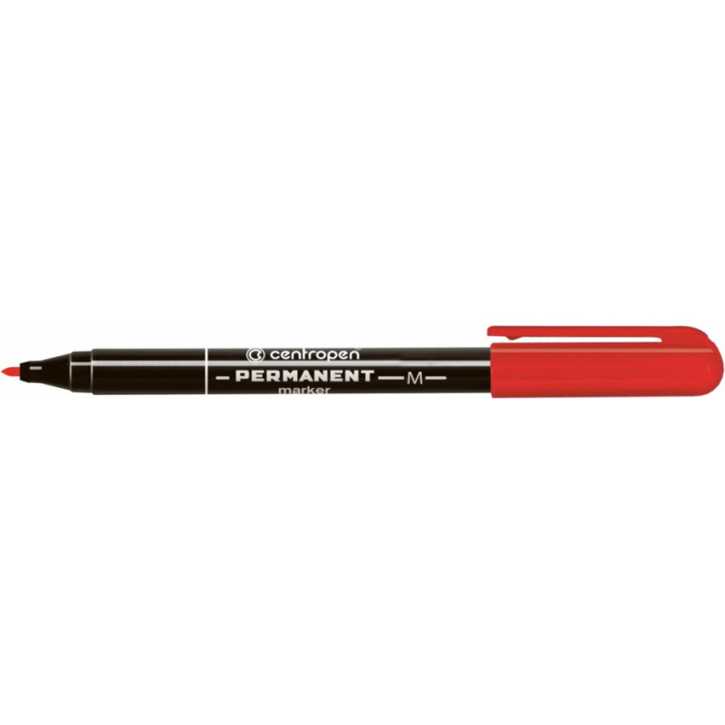Centropen Permanentais marķieris 1mm, apaļš, sarkans