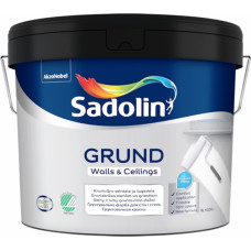 Sadolin Grund Gruntskrāsa sienām un griestiem, stipri matēta, balta 9L