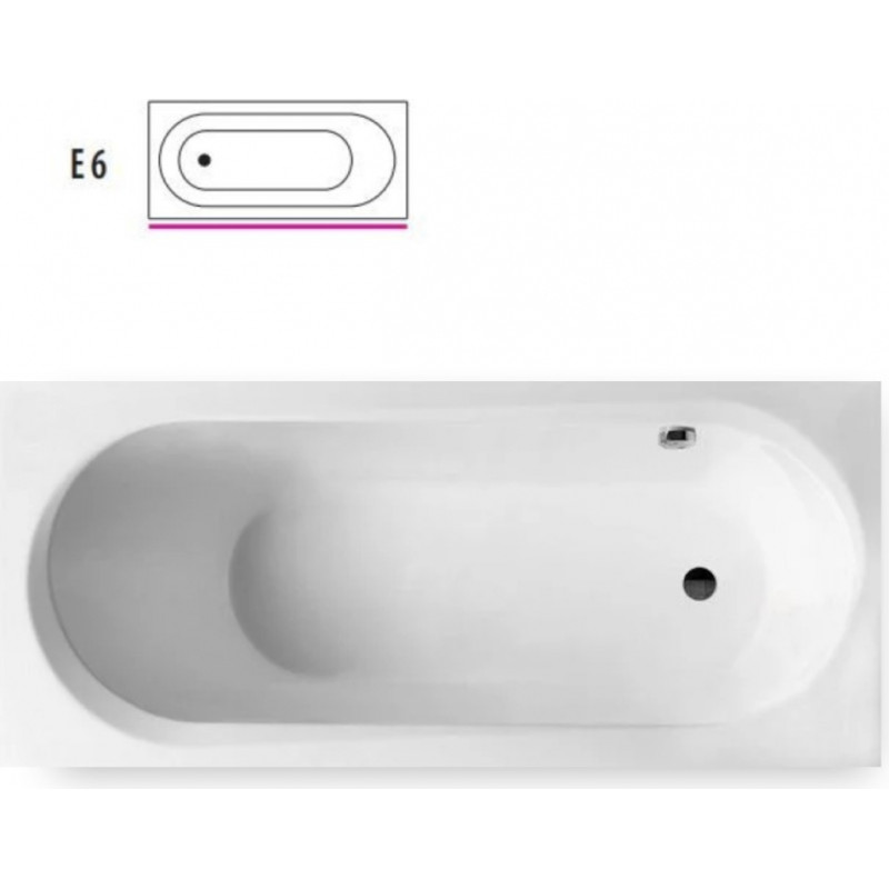 Balteco Modul Akrila vanna ar rāmi, sifonu, 159x70cm, panelis E6, balta