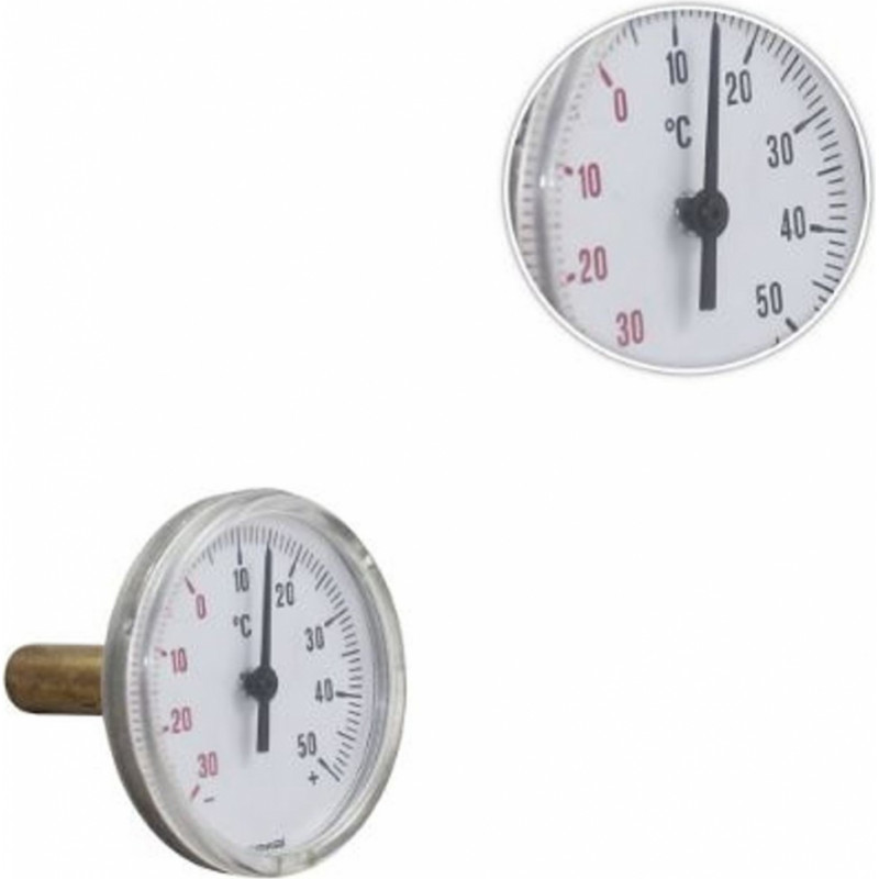 Bimetāla termometrs D80 -30°C / 50°C 63mm #TW 358063 - gab.