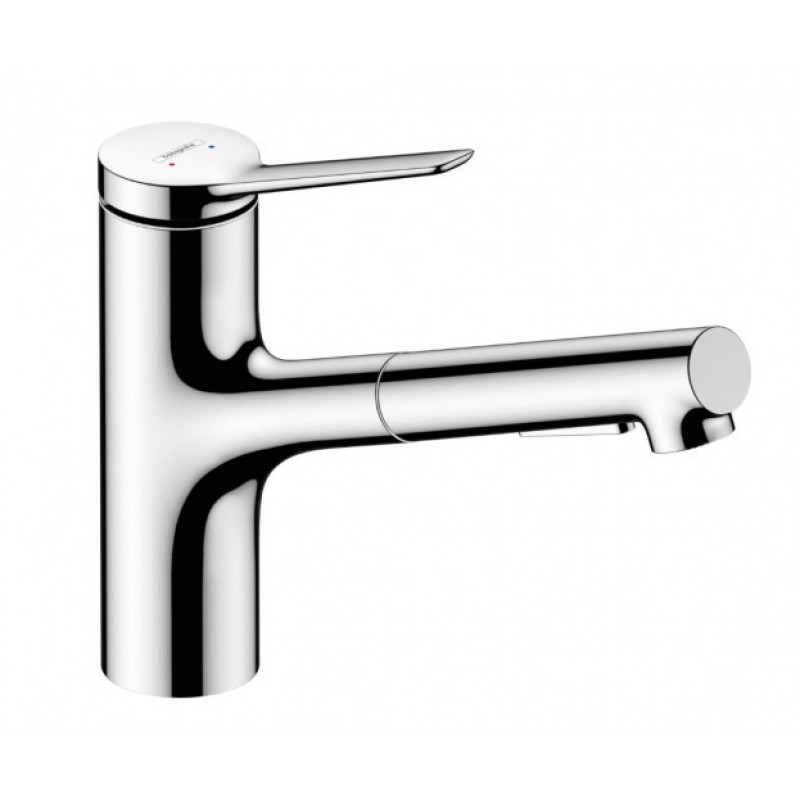 Hansgrohe Zesis M33 150 Virtuves izlietnes maisītājs ar izvelkamu dušu, +sBox, hroms
