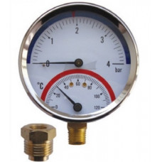 Afriso termomanometrs 80, ½’, 120°C/4 bar #