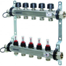 Uponor Smart S sadalītājs ar plūsmas mērītājiem FM, 2X