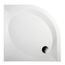 PAA dušas paliktnis Art, 900x900 mm, r=500, ar paneli, balts