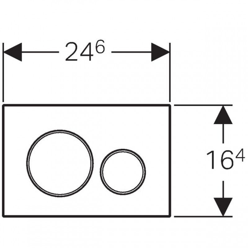 Geberit taustiņš Sigma20 New, 246x164 mm, balts/hroms/balts