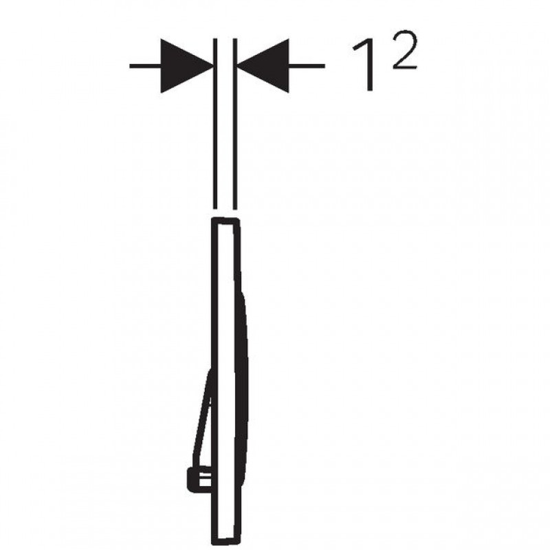 Geberit taustiņš Sigma20 New, 246x164 mm, balts/hroms/balts