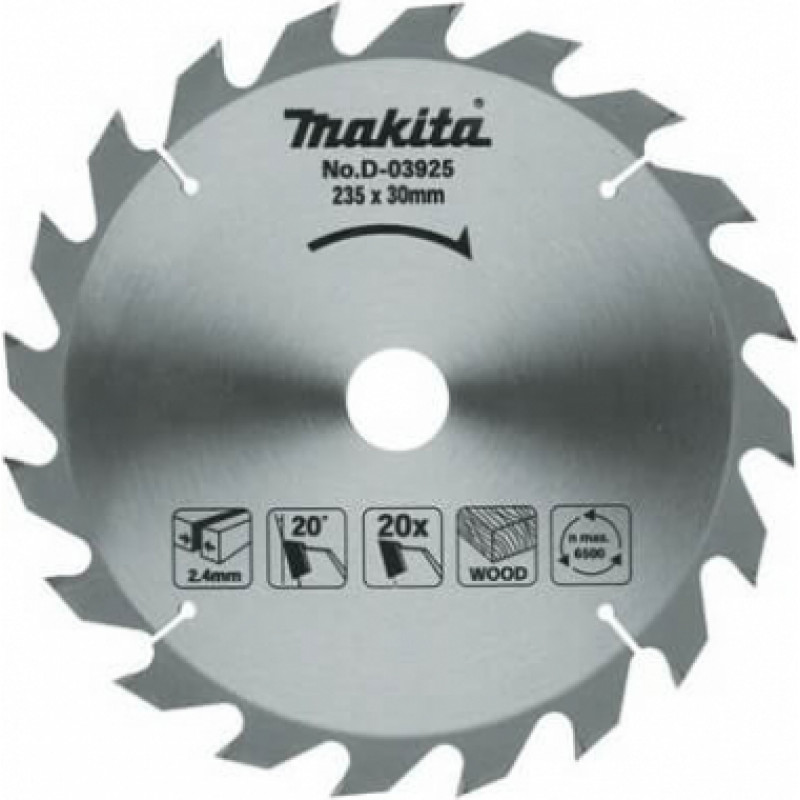 Makita Accessories Koka zāģripa MAKITA 235x30/25x2,4 mm 20T