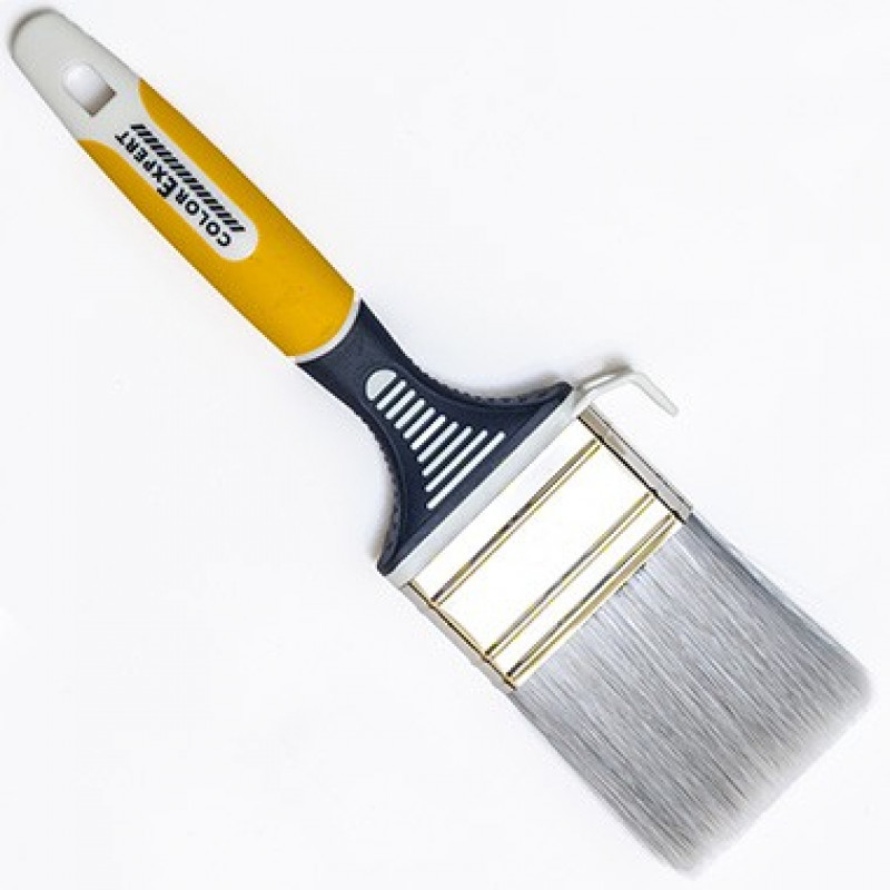 Color Expert Ota plakana 80mm, balti-pelēki sari, dzeltens 3K kāts