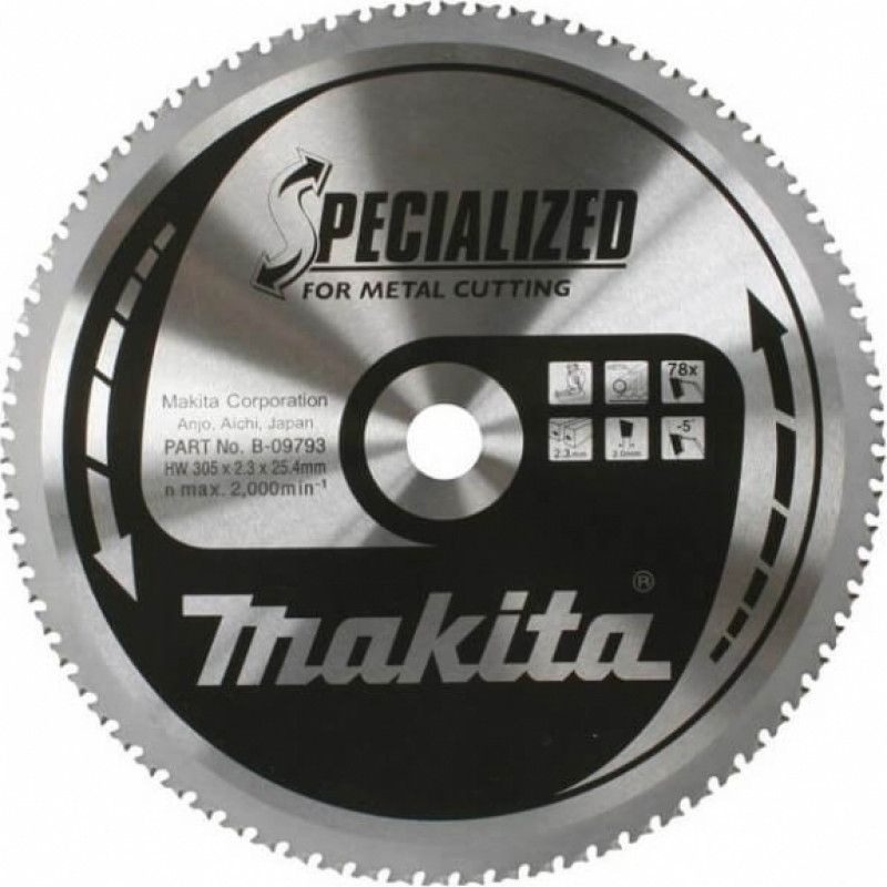 Makita Accessories Metāla zāģripa MAKITA 305x25,4x2,3mm 78T
