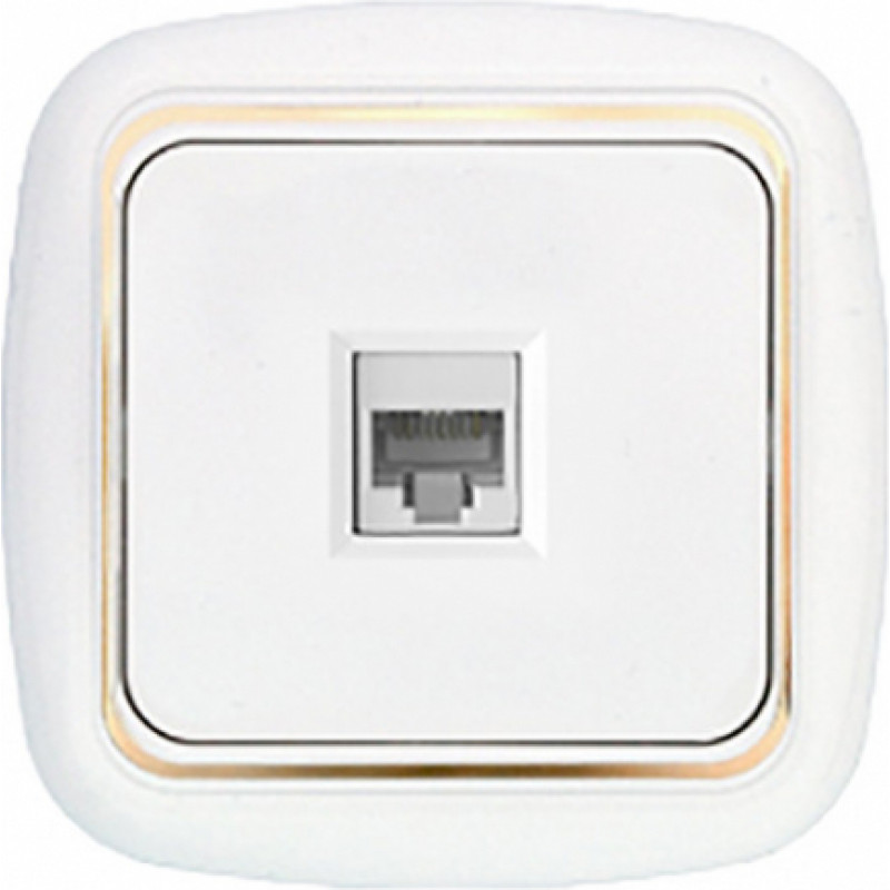 Bylectrica Interneta ligzda HARMONY LUX 1v., balta BYLECTRICA