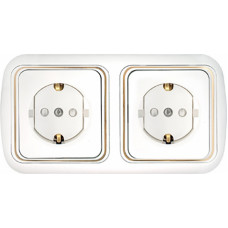 Bylectrica Kontaktligzda HARMONY LUX, ar sazem., 2v., balta, BYLECTRICA