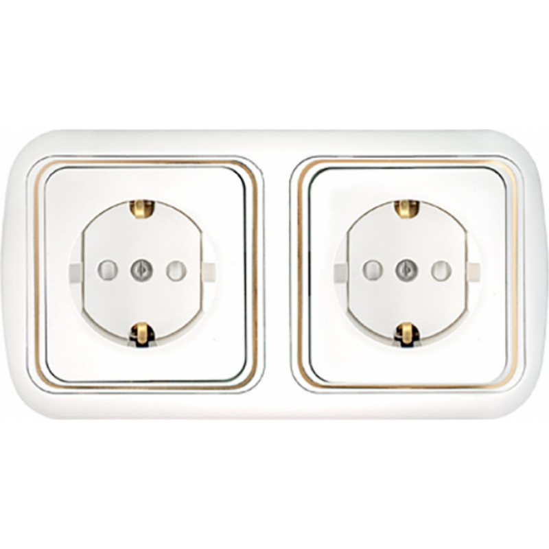 Bylectrica Kontaktligzda HARMONY LUX, ar sazem., 2v., balta, BYLECTRICA