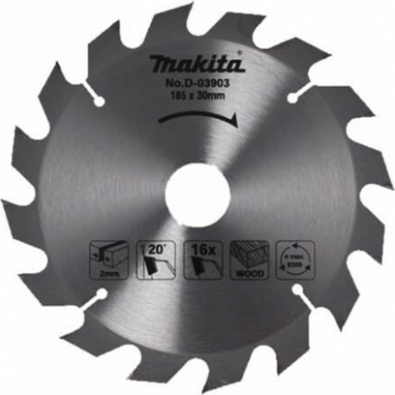 Makita Accessories Zāģripa kokam 185x30x16Z HM MAKITA