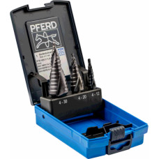 Pferd 3 daļu pakāpjurbju komplekts PFERD STB HSS 3 HC-FEP