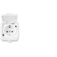 Bylectrica Kontaktligzda PRALESKA v/a, 1v., ar saz. balta BYLECTRICA
