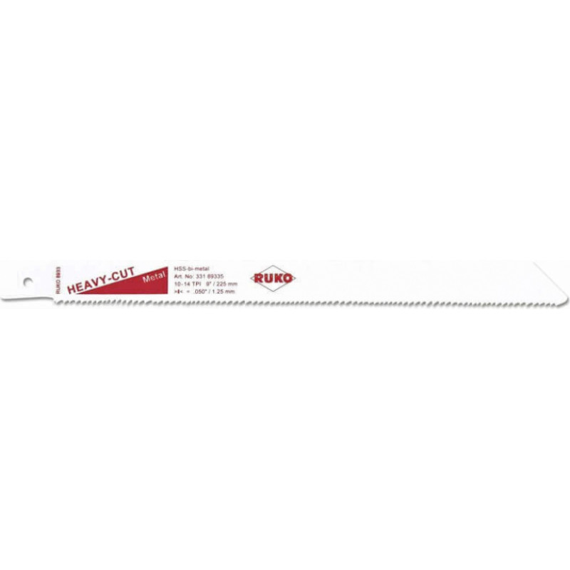 Ruko Asmeņi RUKO 8933 HSS 225x18x1,25mm Z10-14tpi