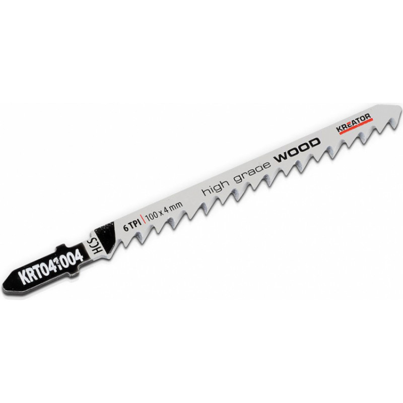 Kreator Figūrzāģa asmenis HCS kokam 100x4mm 6TPI (2gab.) Kreator