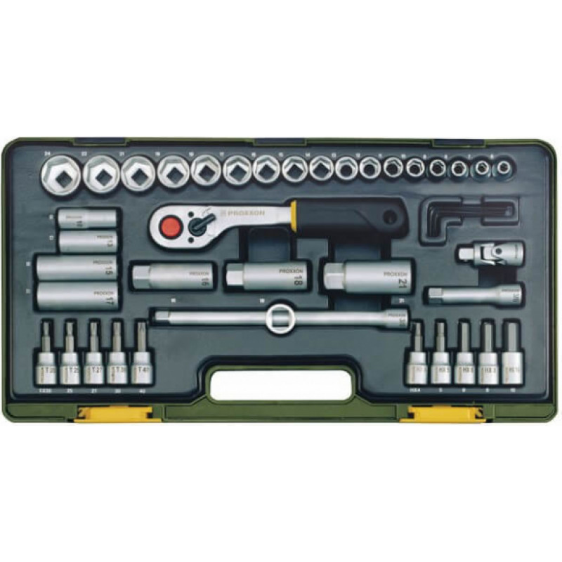 Proxxon Muciņu komplekts 3/8" 44 daļu PROXXON