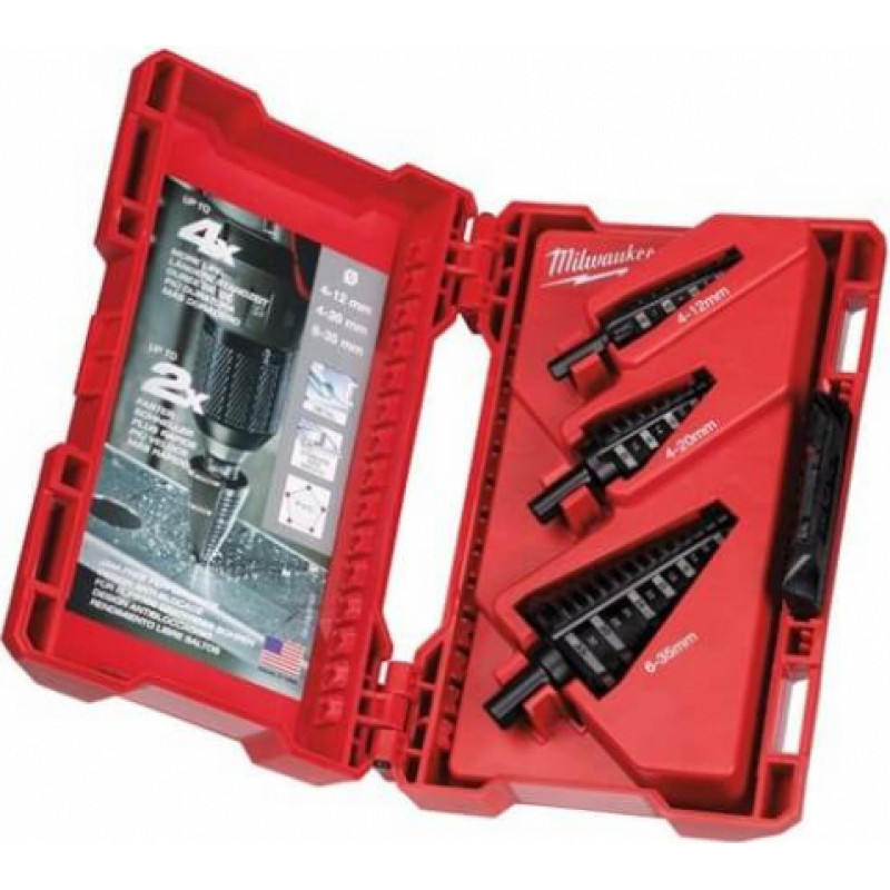 Milwaukee Accessories Pakāpjurbju 3 daļu komplekts MILWAUKEE