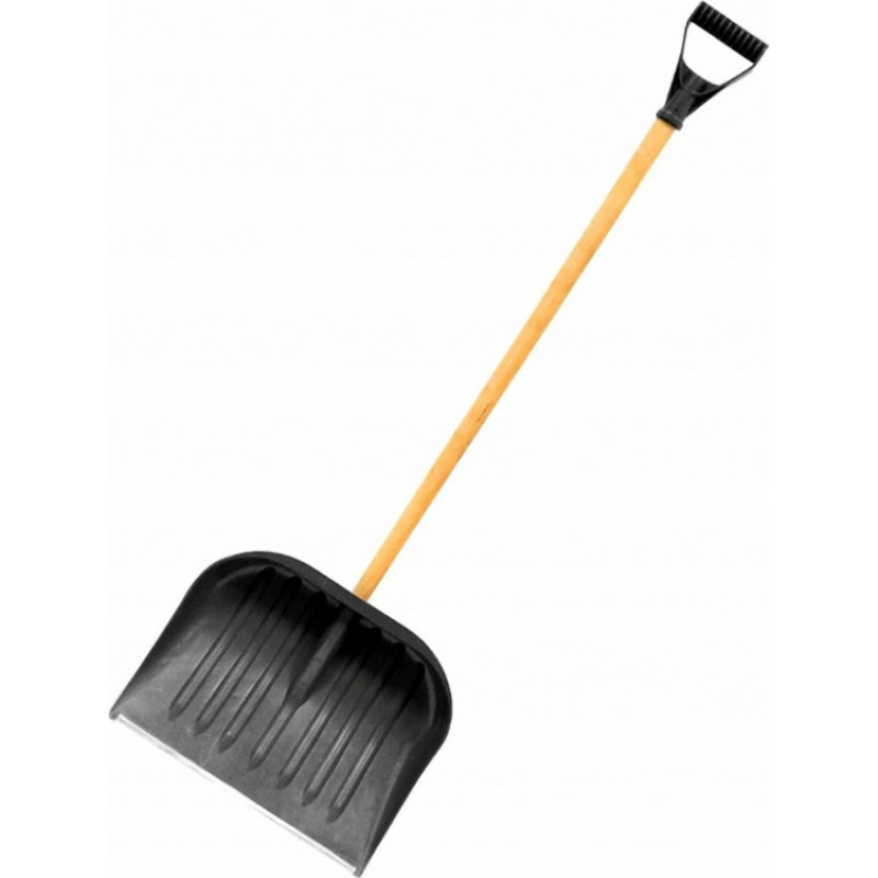 Maan Sniega lāpsta 47cm ar koka kātu, melna