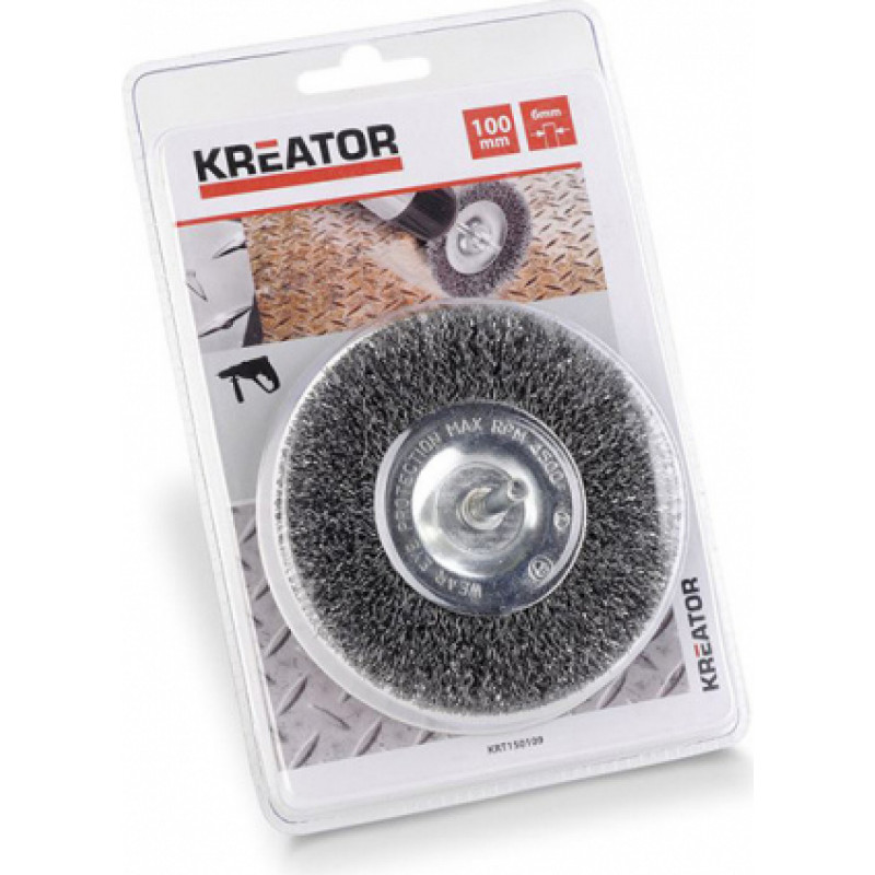 Kreator Diskveida birste uz ass 100mm, tērauda sari Kreator