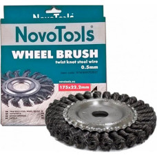 Novoabrasive Diskveida birste M14 150mm, pīti tērauda sari NOVOABRASIVE