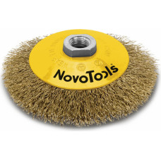Novoabrasive Ieliekta birste M14 125mm, misiņa sari NOVOABRASIVE