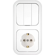 Bylectrica Elektriskais bloks HARMONY, ar saz., balts, 3t. BYLECTRICA