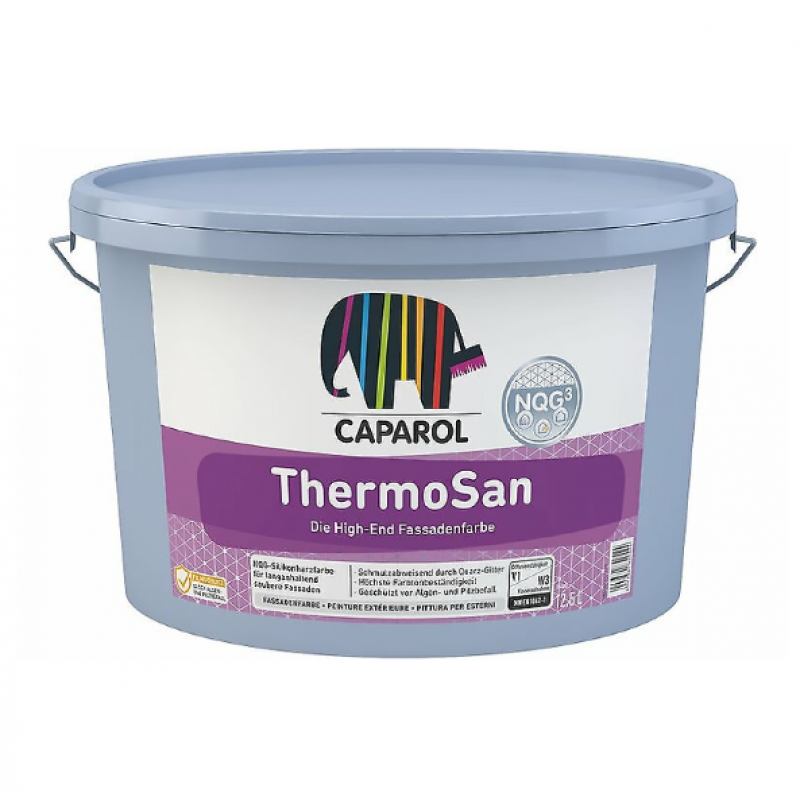 Caparol ThermoSan NQG Pašattīroša silikona bāzes krāsa minerālām fasādēm B1 12.5L