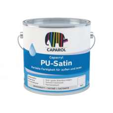 Caparol Capacryl PU-Satin Augstvērtīga poliuretāna-akrila krāsa furnitūrai, pusmatēta BW Balta 2.4L