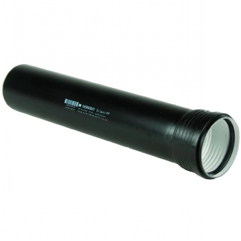 Geberit Silent-PP Skaņu slāpējoša kanalizācijas caurule ar uzmavu, D50mm, 0.25m